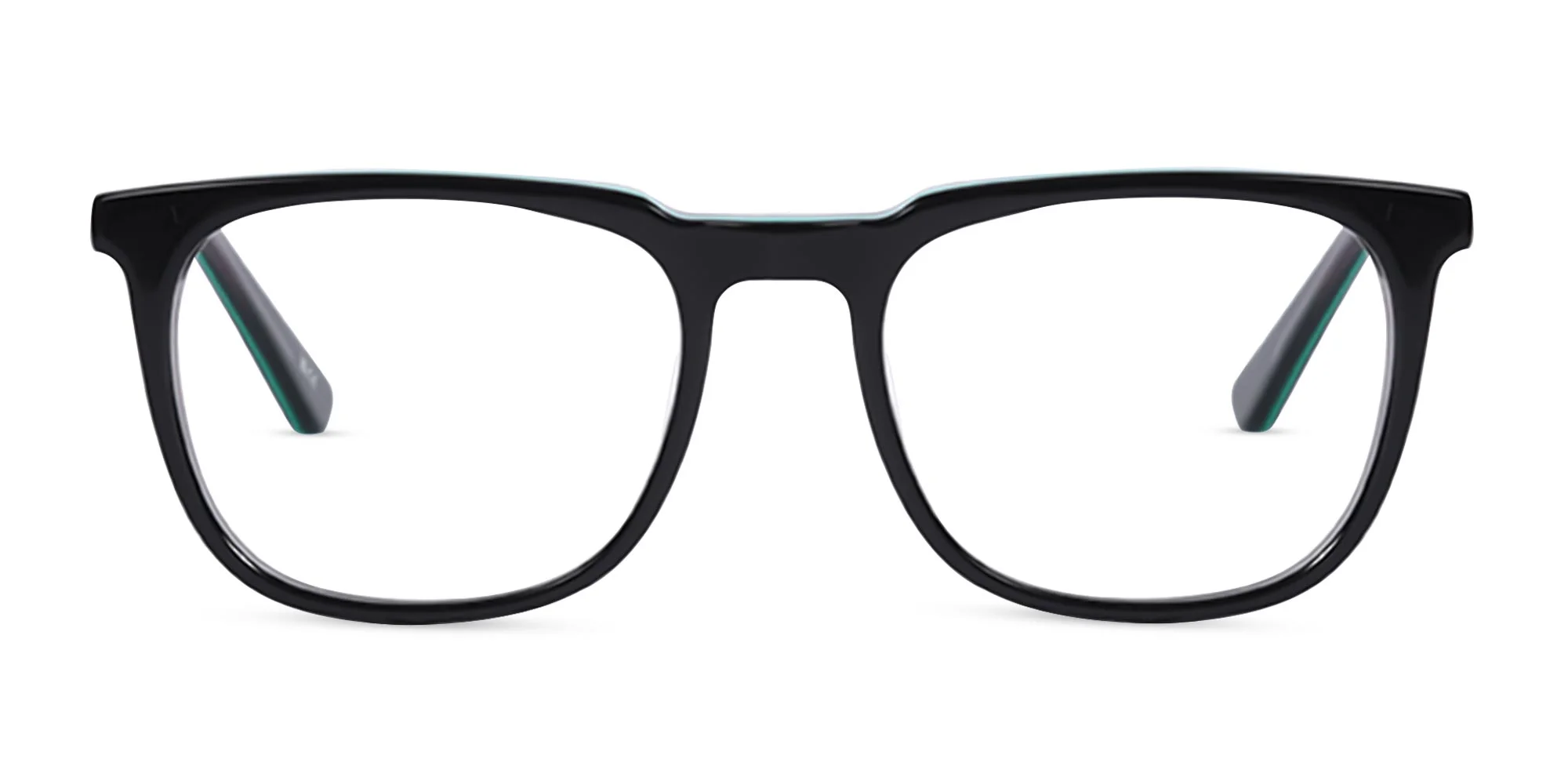 Black And Green Square Glasses-1