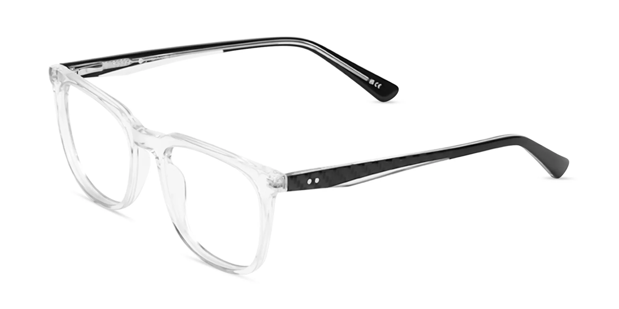 Crystal Clear Square Full Rim Glasses -3