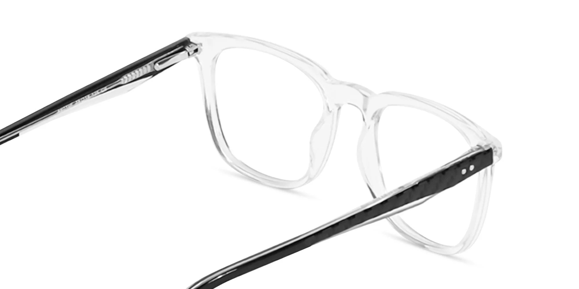 Crystal Clear Square Full Rim Glasses -5