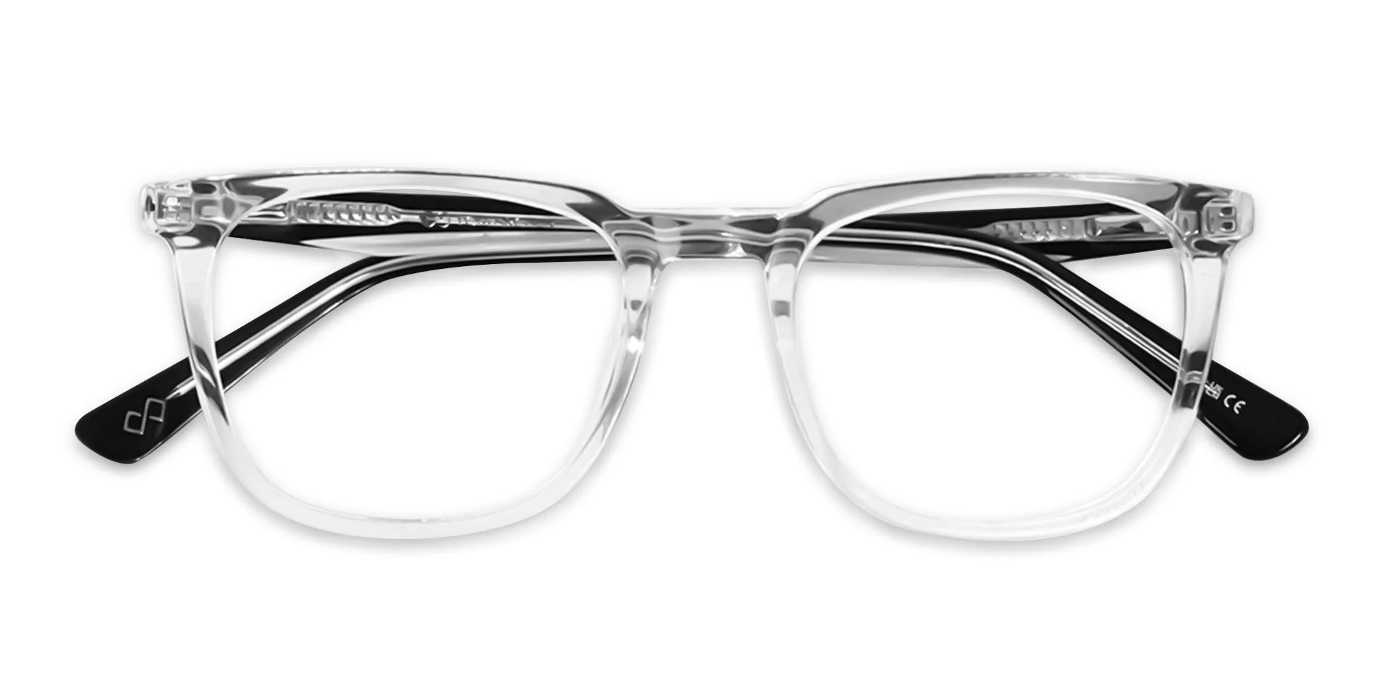 Crystal Clear Square Full Rim Glasses -6