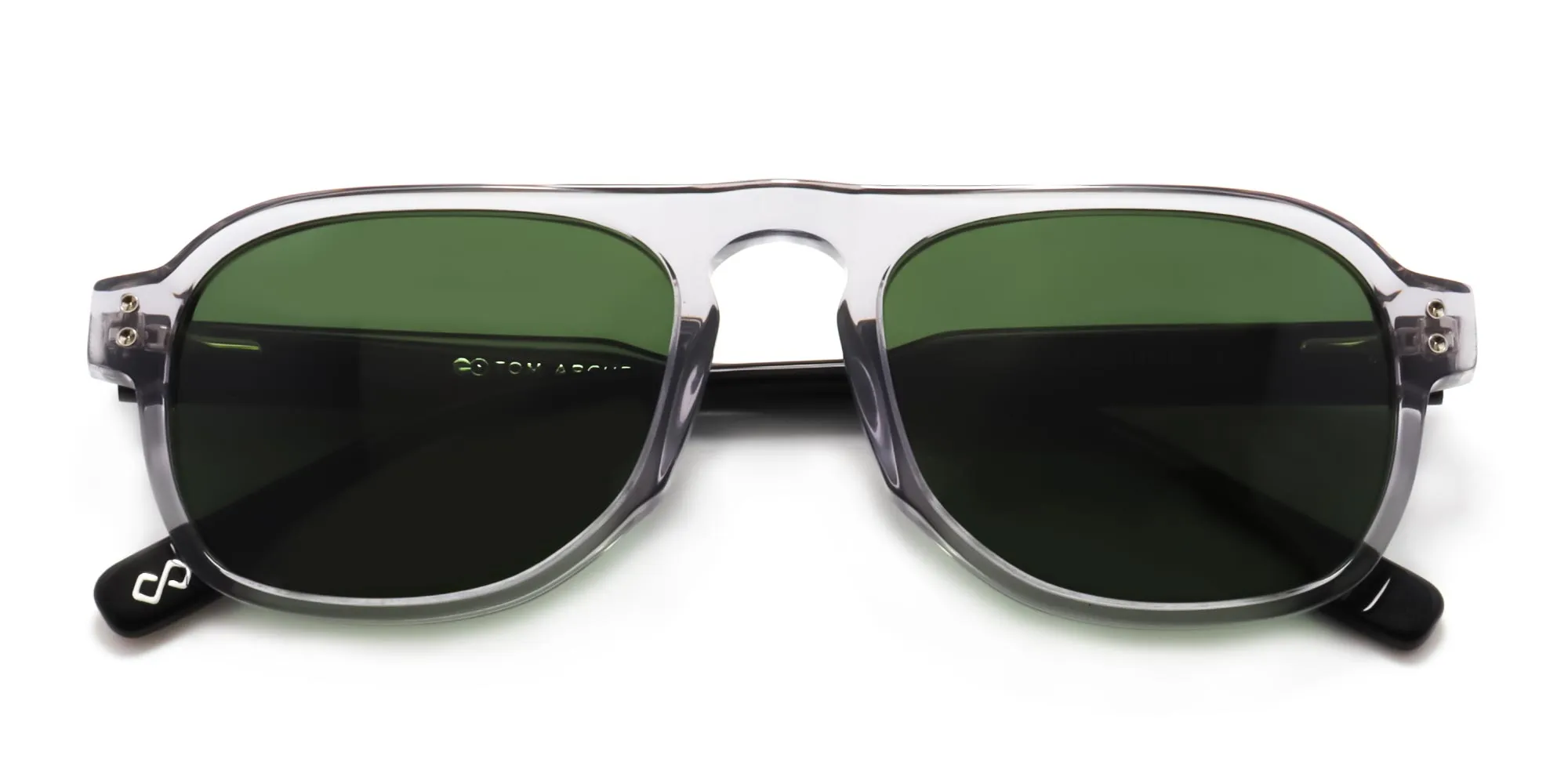Clear frame green & Black sunglasses-2