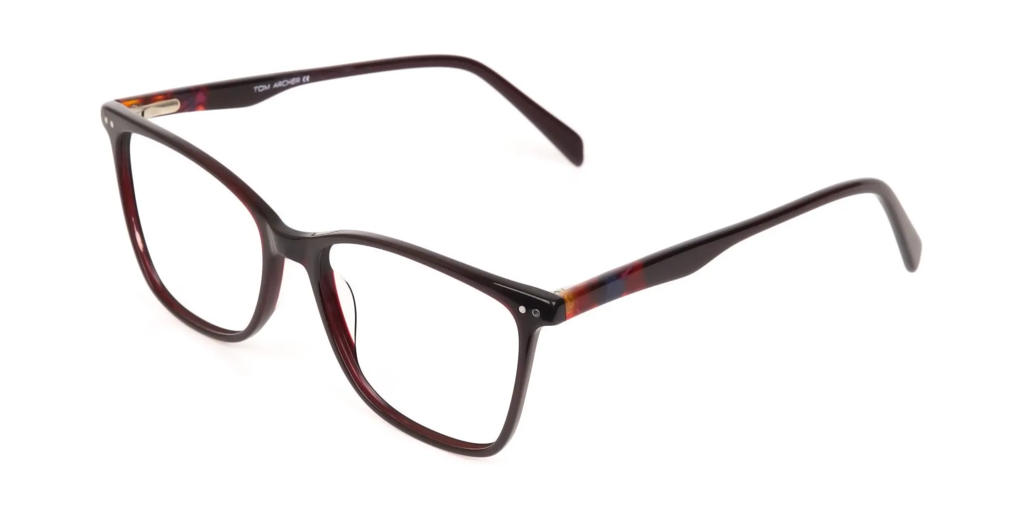 Designer Burgundy Brown Eyeglasses For Women-2