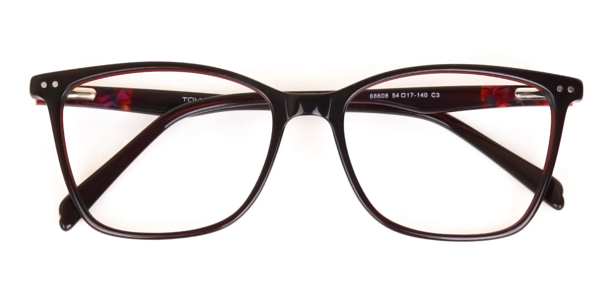 Designer Burgundy Brown Eyeglasses For Women-2
