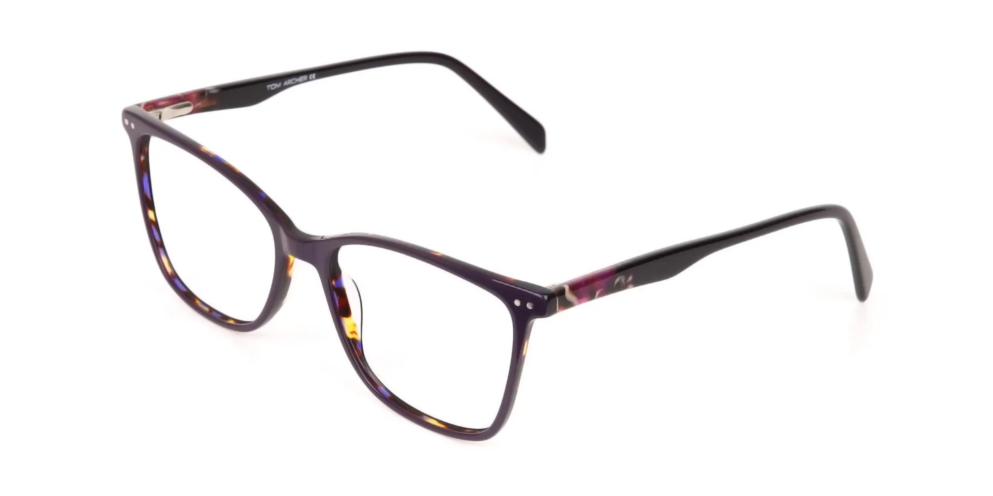 Designer Raisin Purple & Tortoise Eyeglasses Women-2