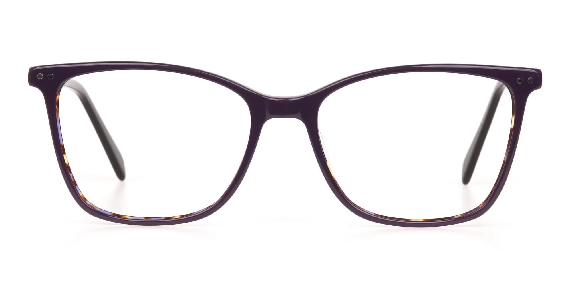 A88608F/5 - Raisin Purple & Tortoise Glasses in Rectangular