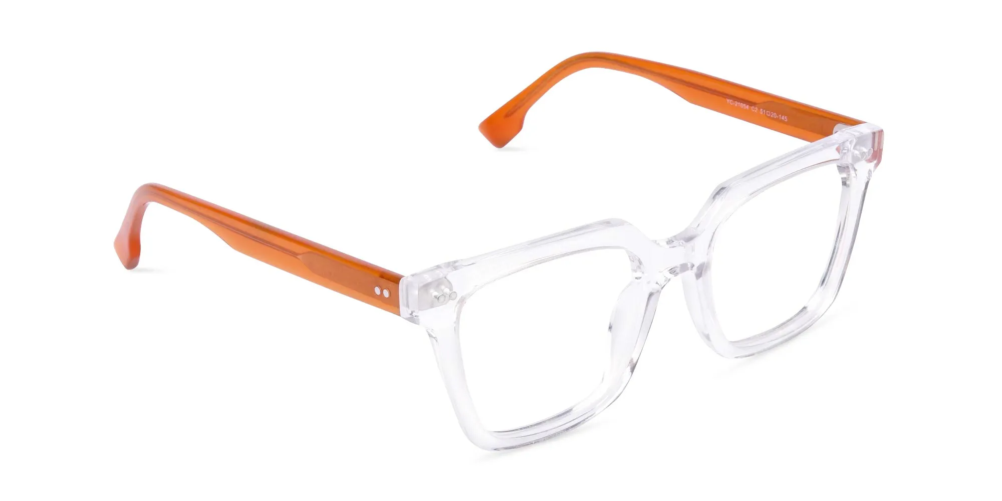 Crystal Clear Square Glasses Frame-2