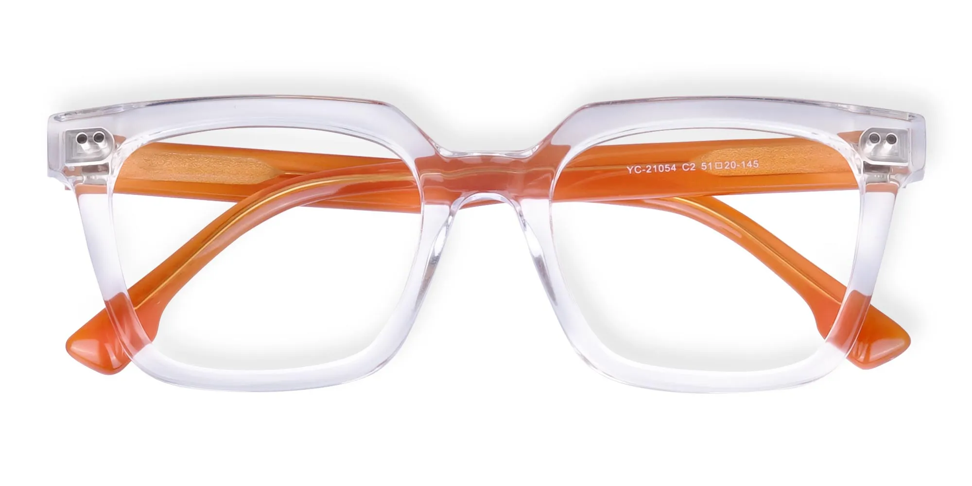 Crystal Clear Square Glasses Frame-2