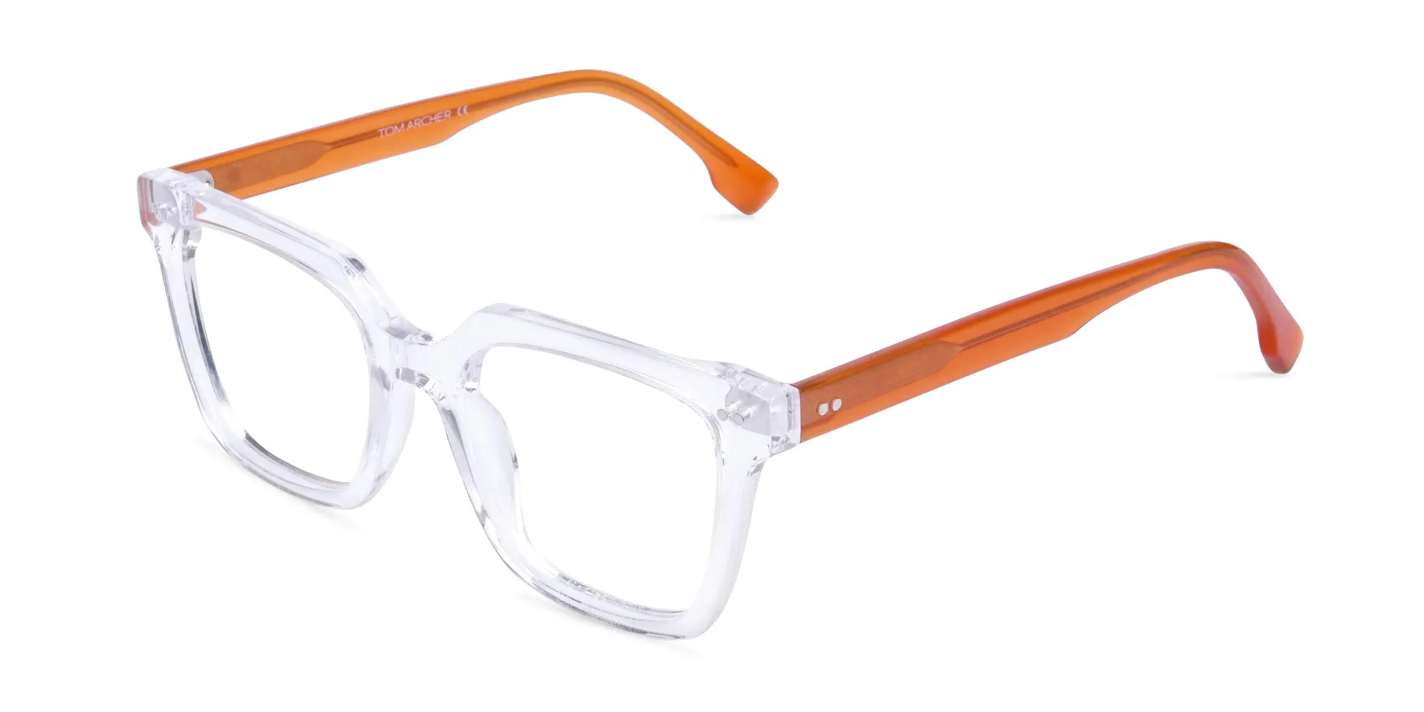Crystal Clear Square Glasses Frame-2