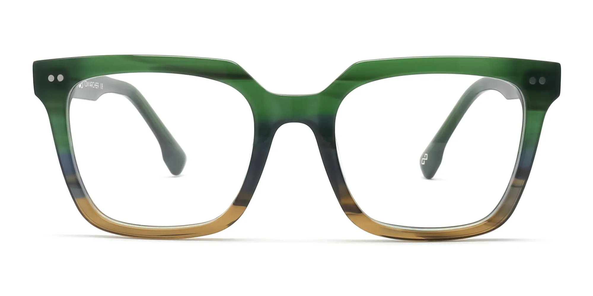 green and brown dual tone glasses-2 green and brown dual tone glasses-2