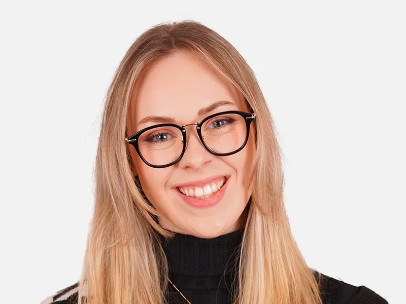 Black Circle Frame Glasses-2