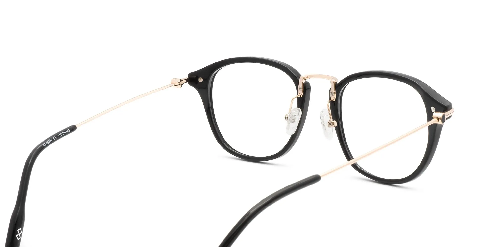 Black Circle Frame Glasses-2