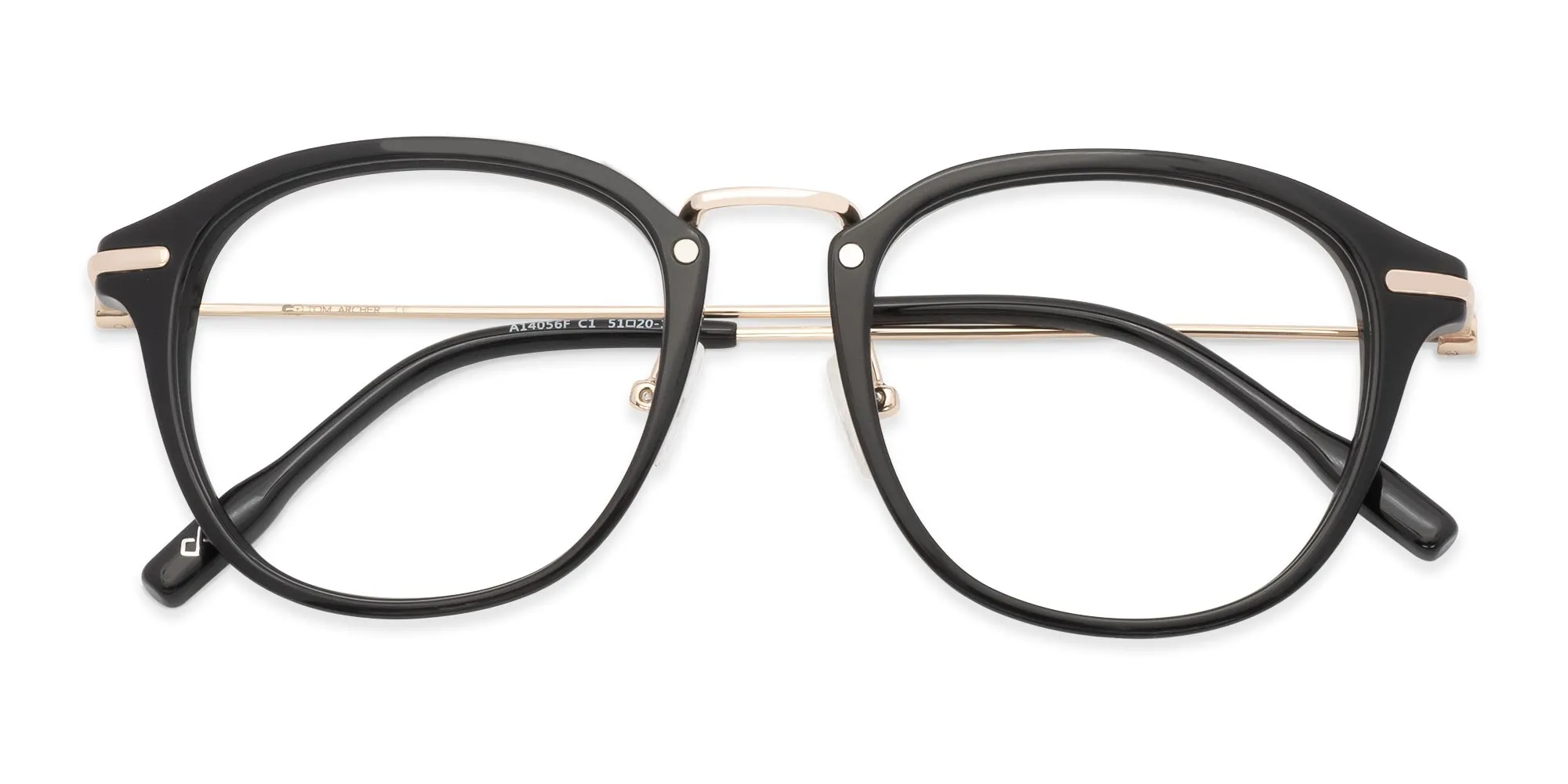Black Circle Frame Glasses-2