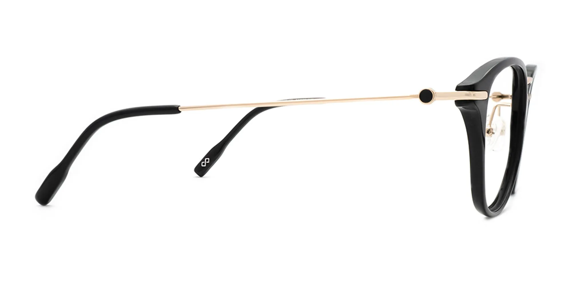 Black Circle Frame Glasses-2