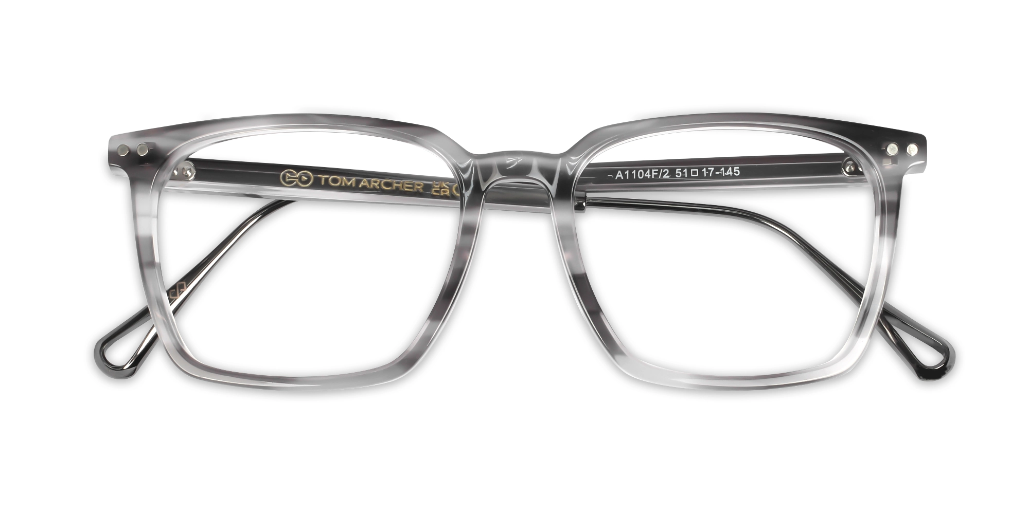 Crystal Grey Marble Square Sunglasses-6