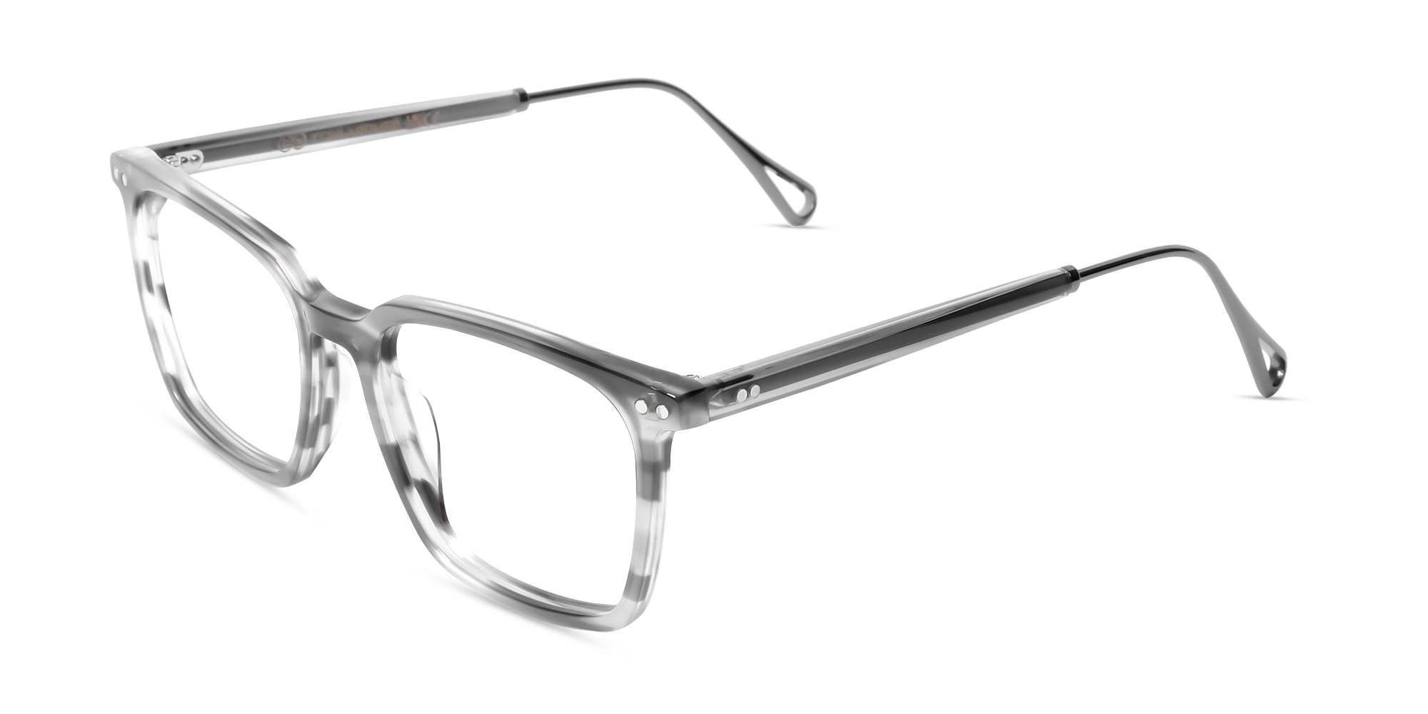 Crystal Grey Marble Square Sunglasses-3