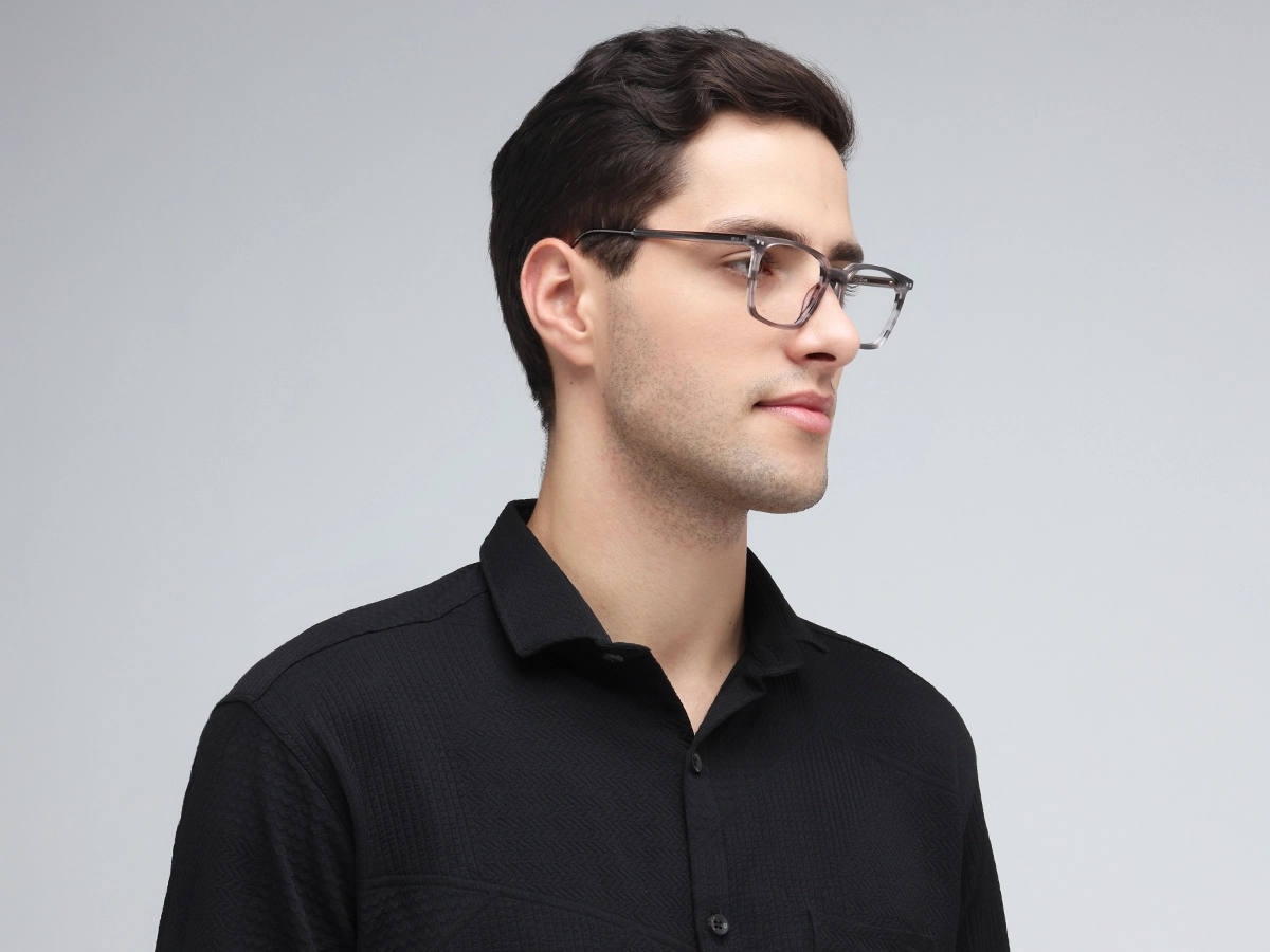 Crystal Grey Marble Square Sunglasses-42