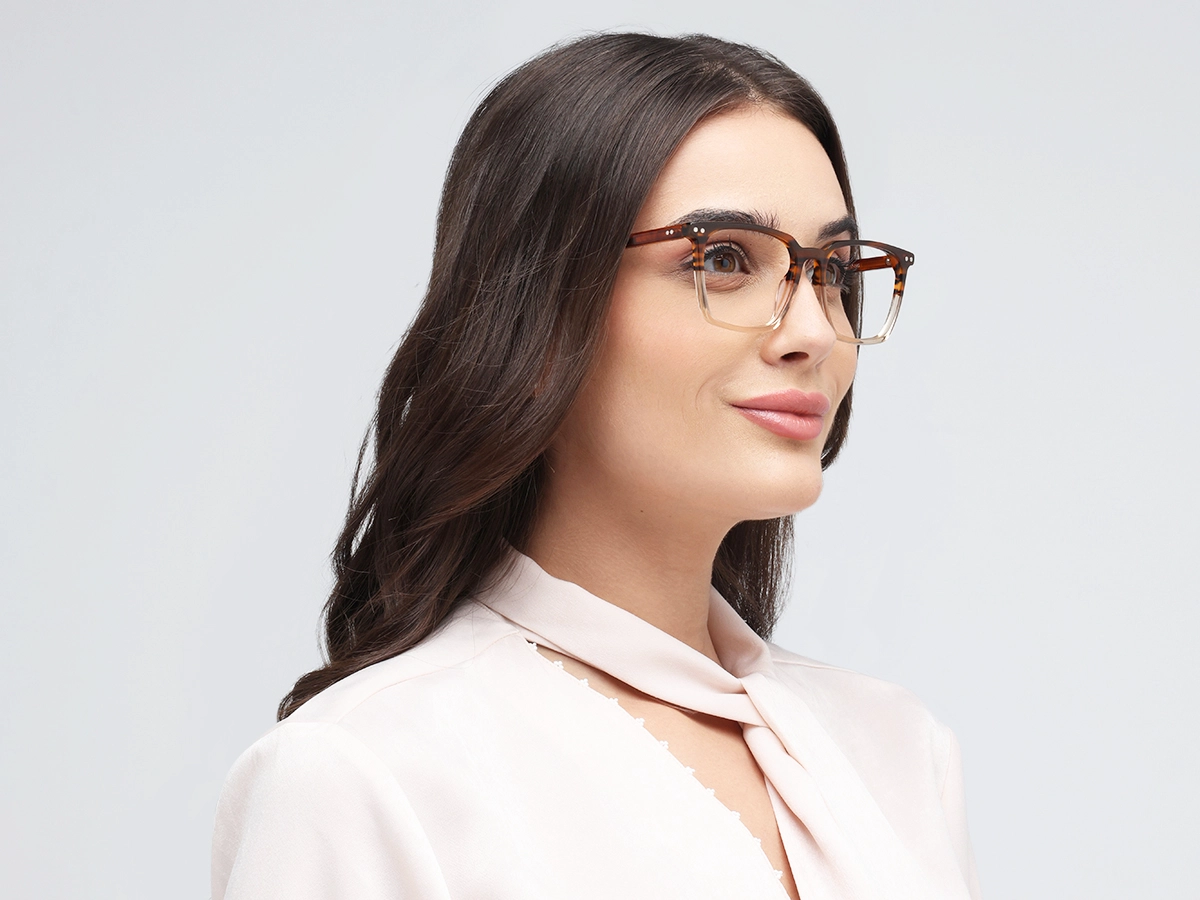 Crystal Honey Marble Square Sunglasses-52