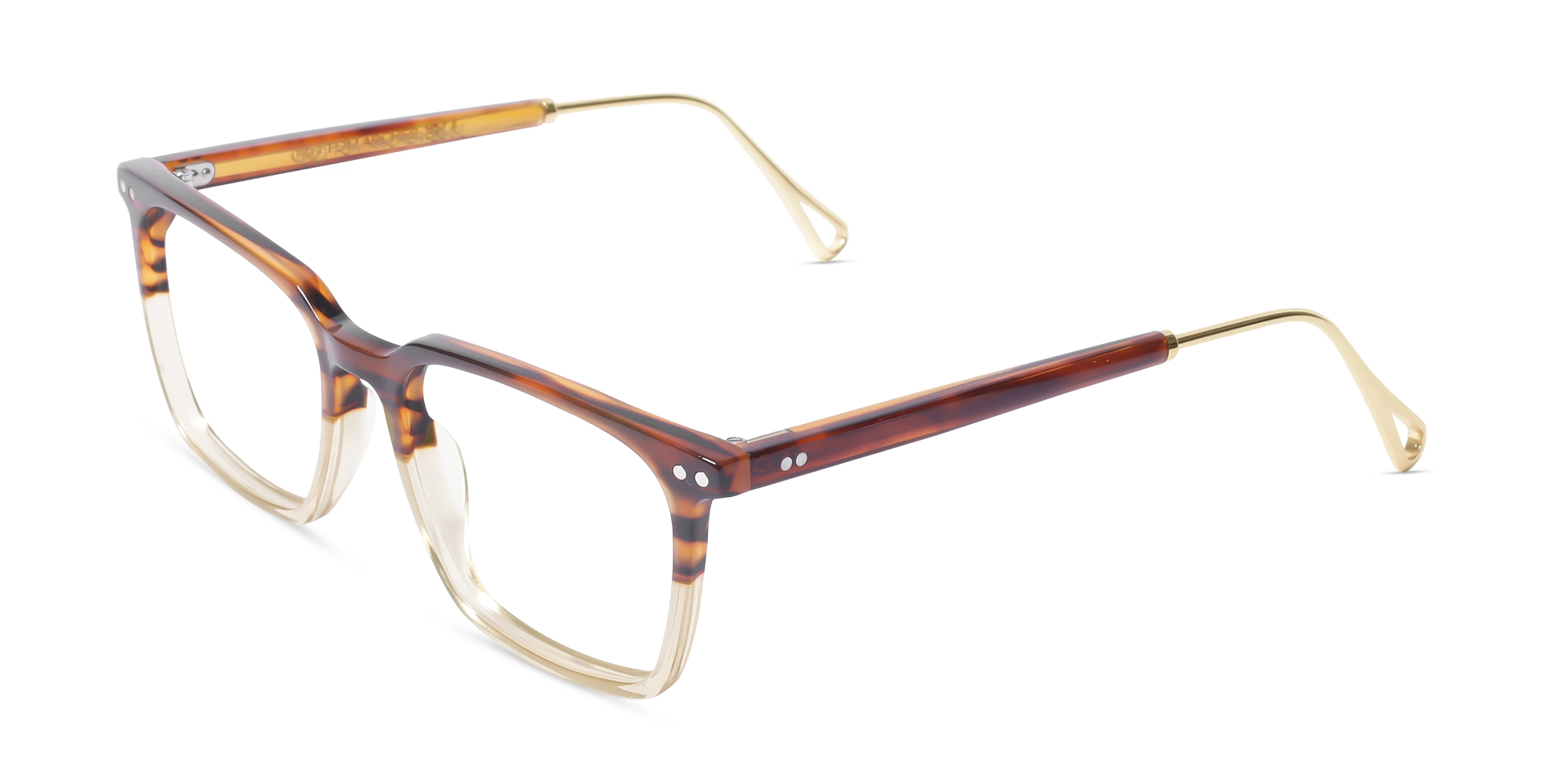 Crystal Honey Marble Square Sunglasses-3