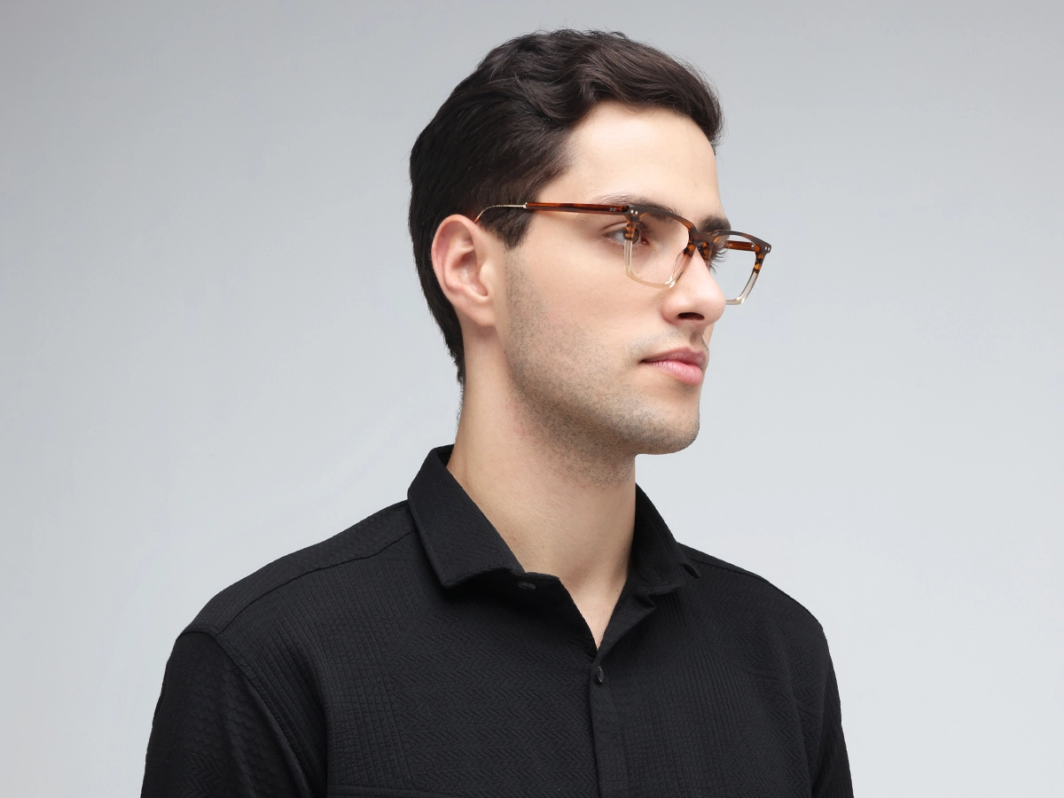 Crystal Honey Marble Square Sunglasses-42