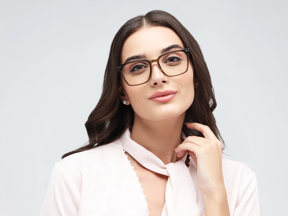 Crystal Sage Green Square Sunglasses-51