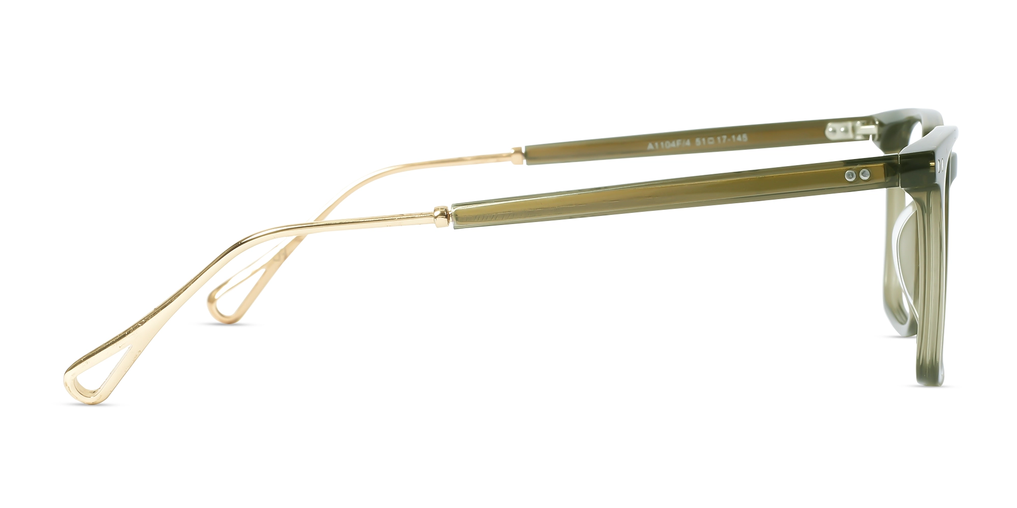 Crystal Sage Green Square Sunglasses-4