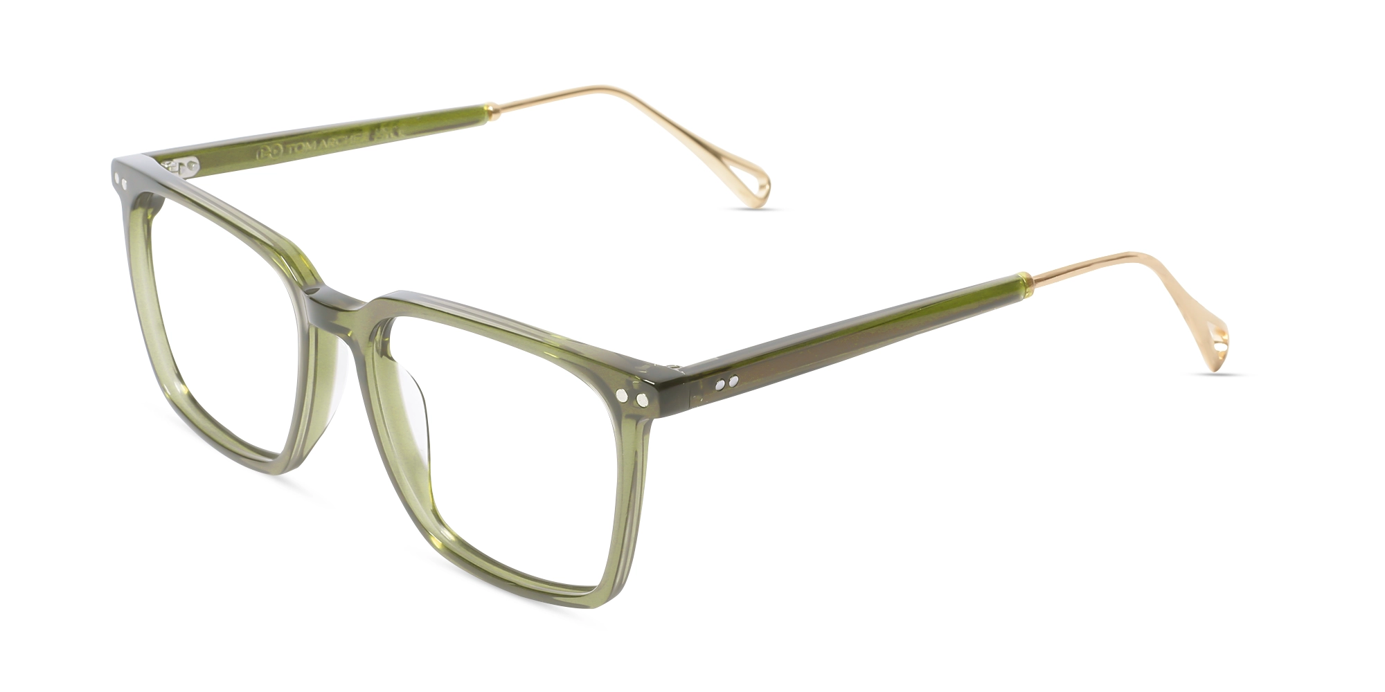 Crystal Sage Green Square Sunglasses-3