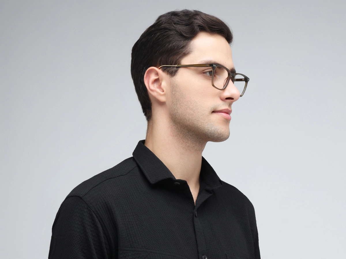 Crystal Sage Green Square Sunglasses-42