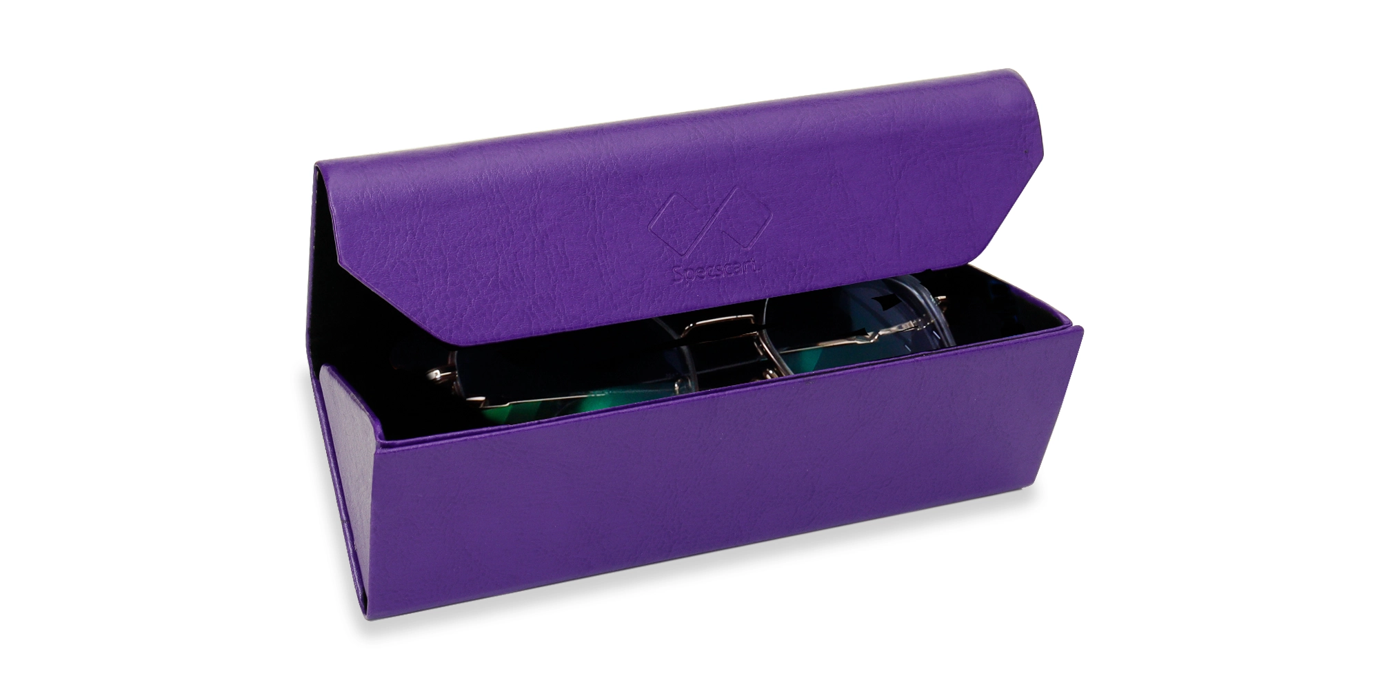 Fold up Purple Eyeglasses Case-2