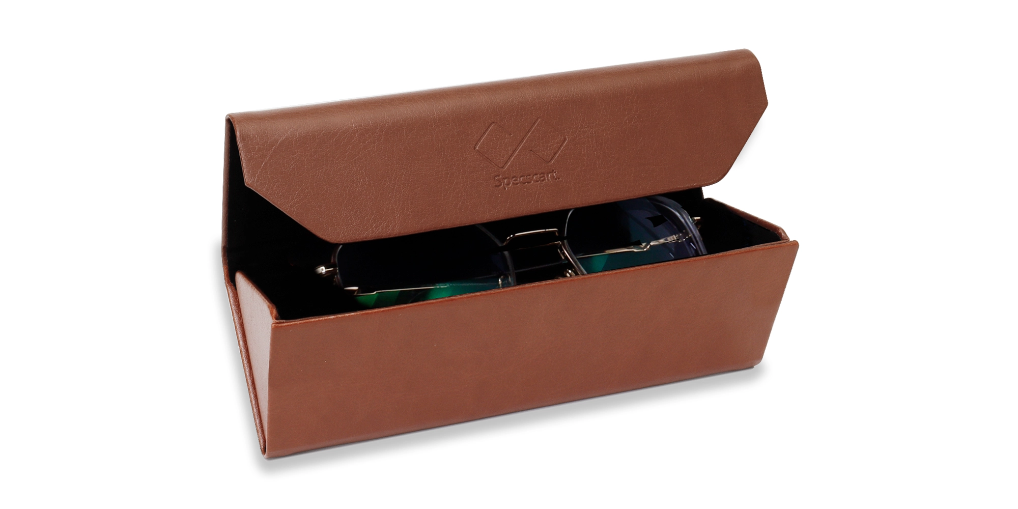 Threefold Dark Brown Eyewear Case-2