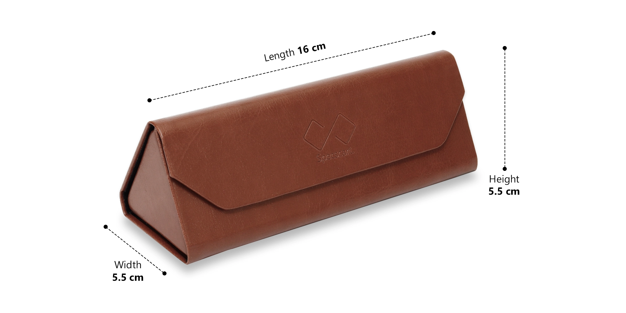 Threefold Dark Brown Eyewear Case-5