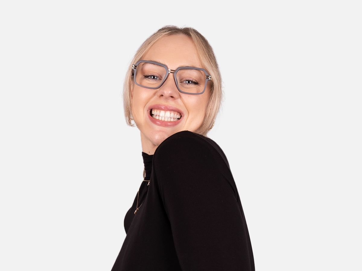 Matte Grey Glasses-55