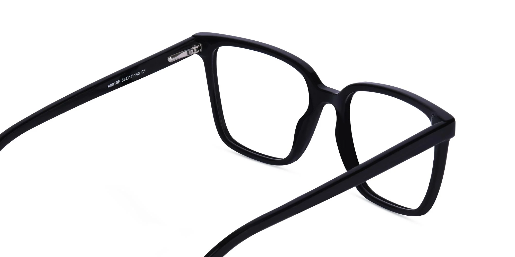 Black Acetate Square Eyeglasses-5