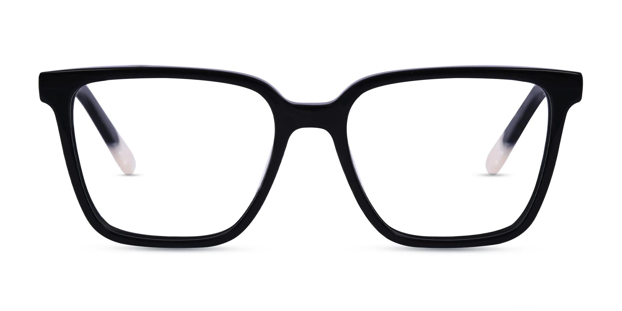 Black Acetate Square Eyeglasses-1