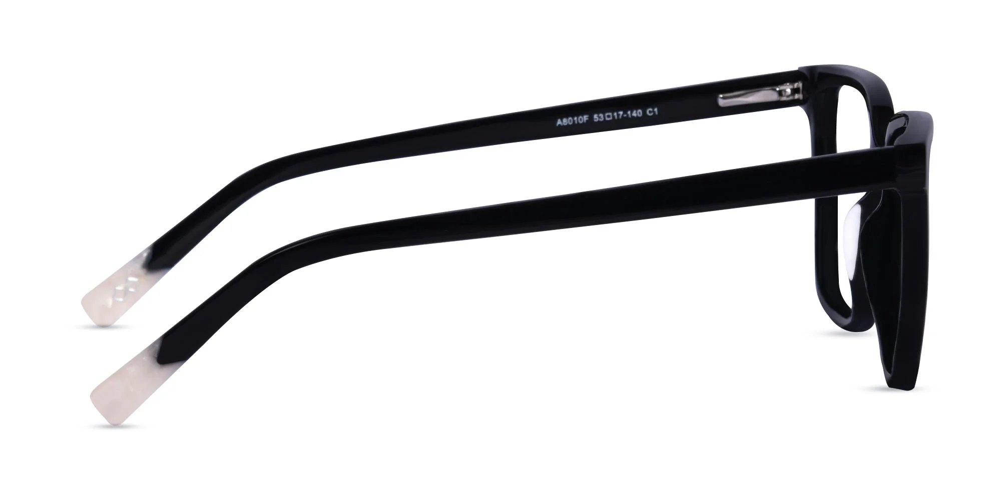 Black Acetate Square Eyeglasses-4