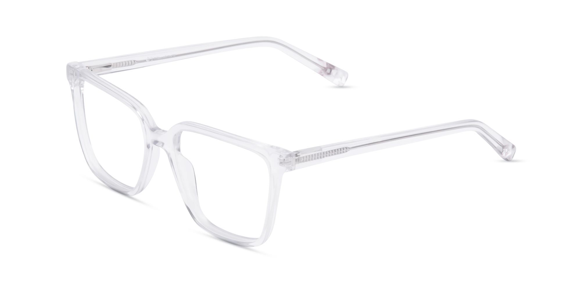 Transparent Square Frame Glasses-3