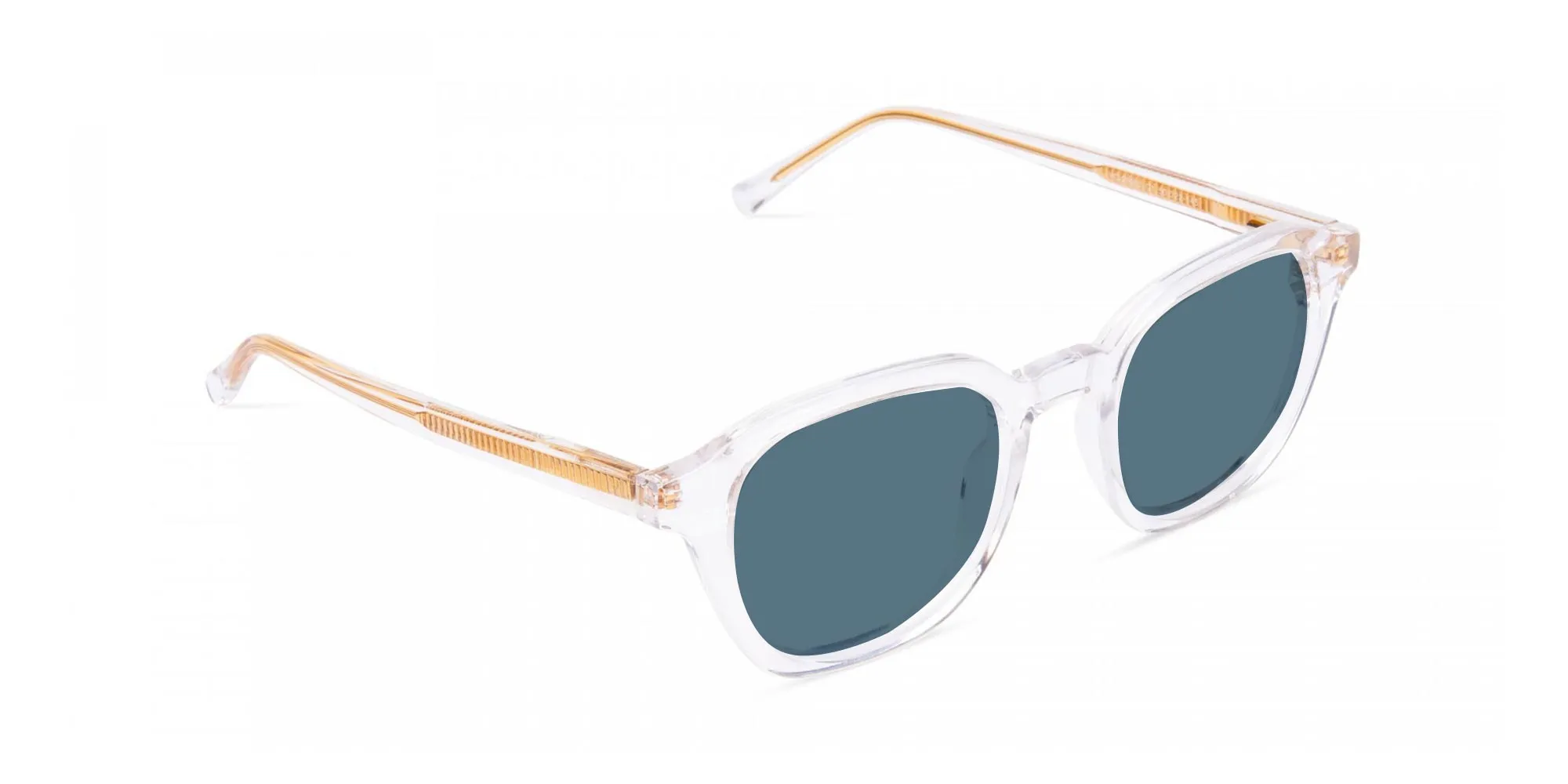 Crystal Clear Blue Tint Sunglasses-2