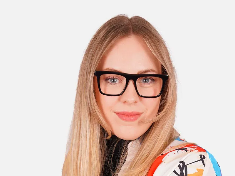 Thick Black Rim Glasses-2