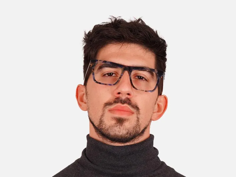 Brown Tortoise Shell Rectangular Glasses-2