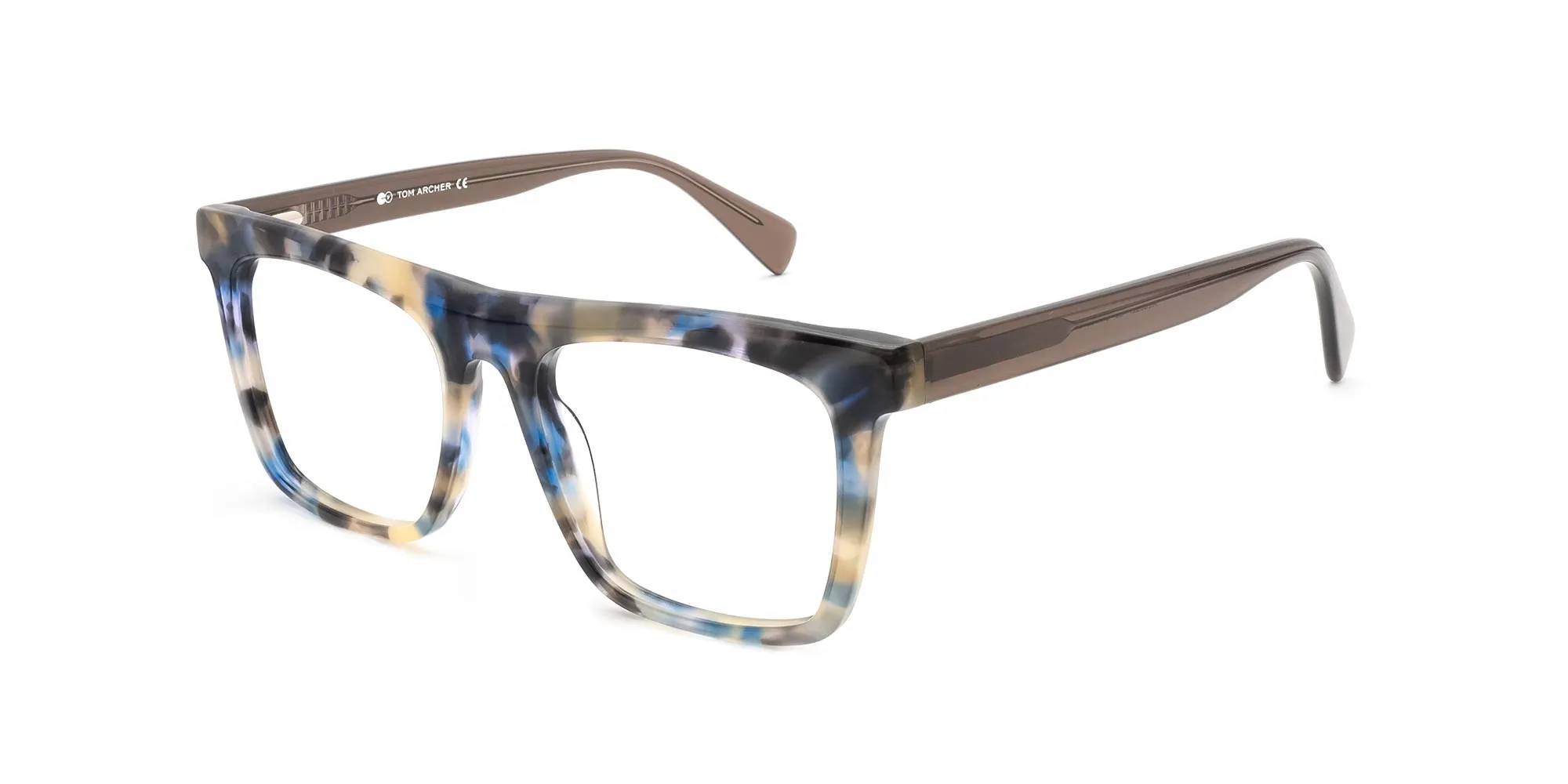 Brown Tortoise Shell Rectangular Glasses-2