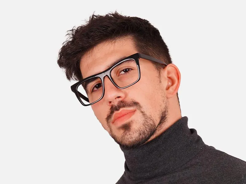 Brown Tortoise Shell Rectangular Glasses-2