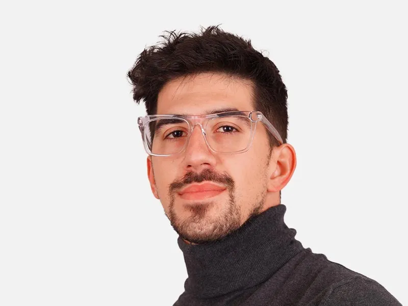 Clear Rectangular Glasses-2