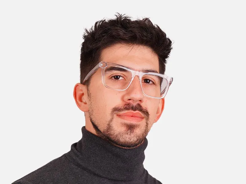 Clear Rectangular Glasses-2