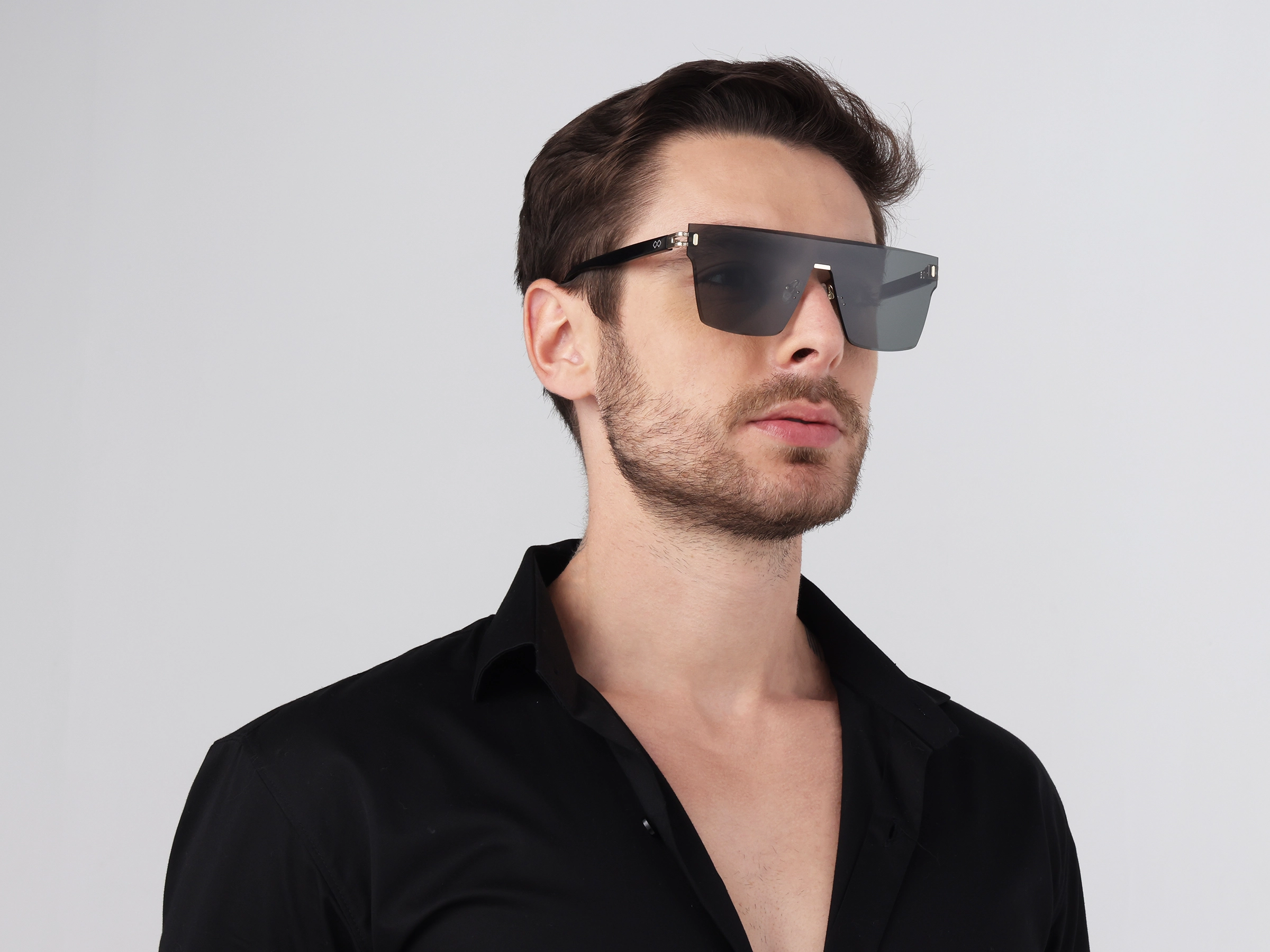 Square Solid Greenish Grey Tint Sunglasses