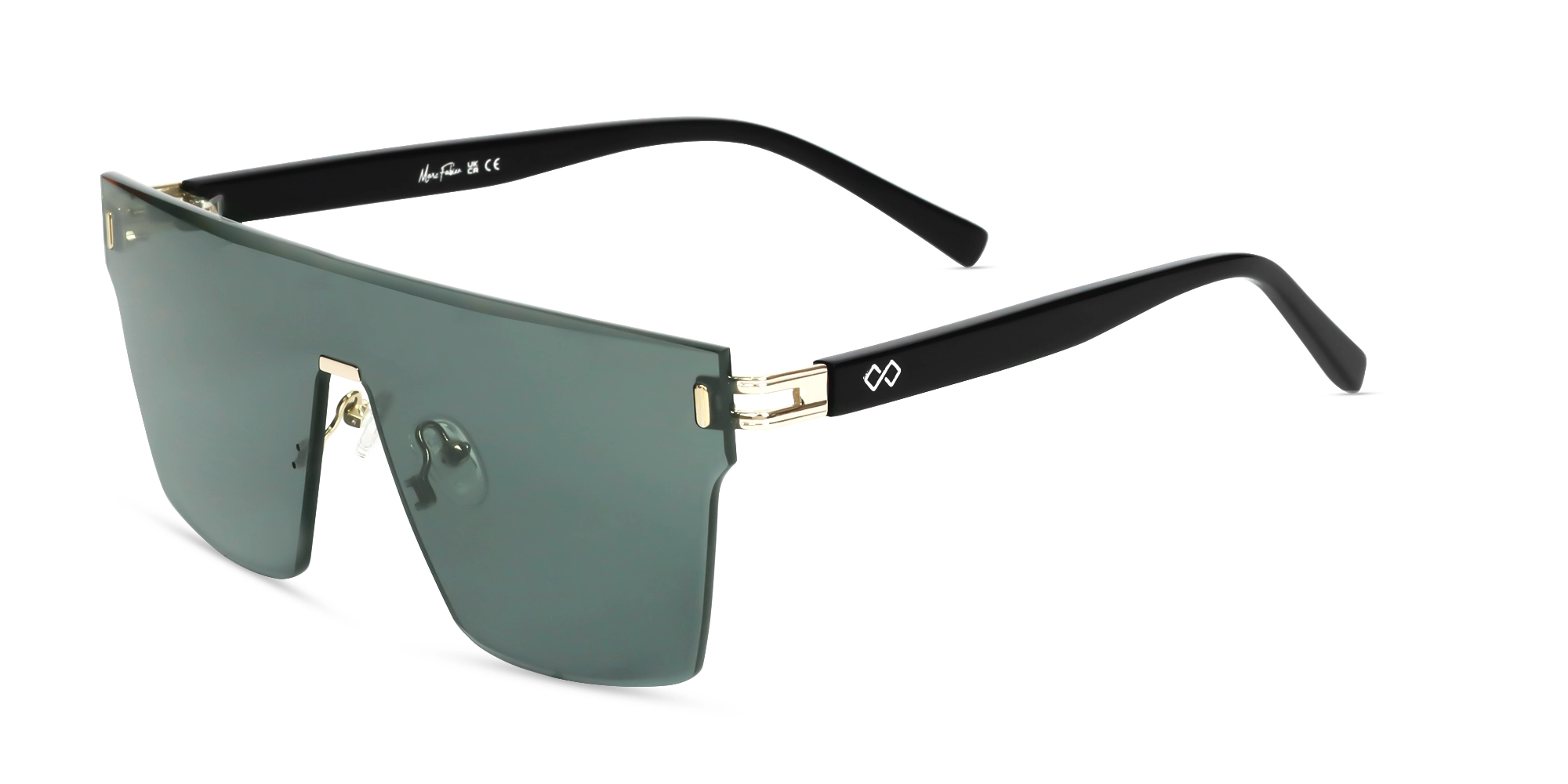 Square Solid Greenish Grey Tint Sunglasses -3 Square Solid Greenish Grey Tint Sunglasses -3