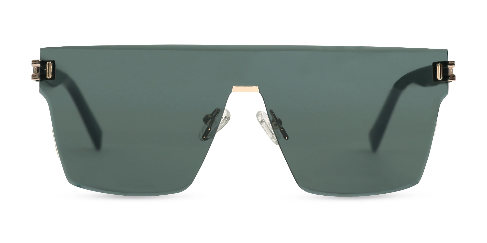 Square Solid Greenish Grey Tint Sunglasses -1 Square Solid Greenish Grey Tint Sunglasses -1