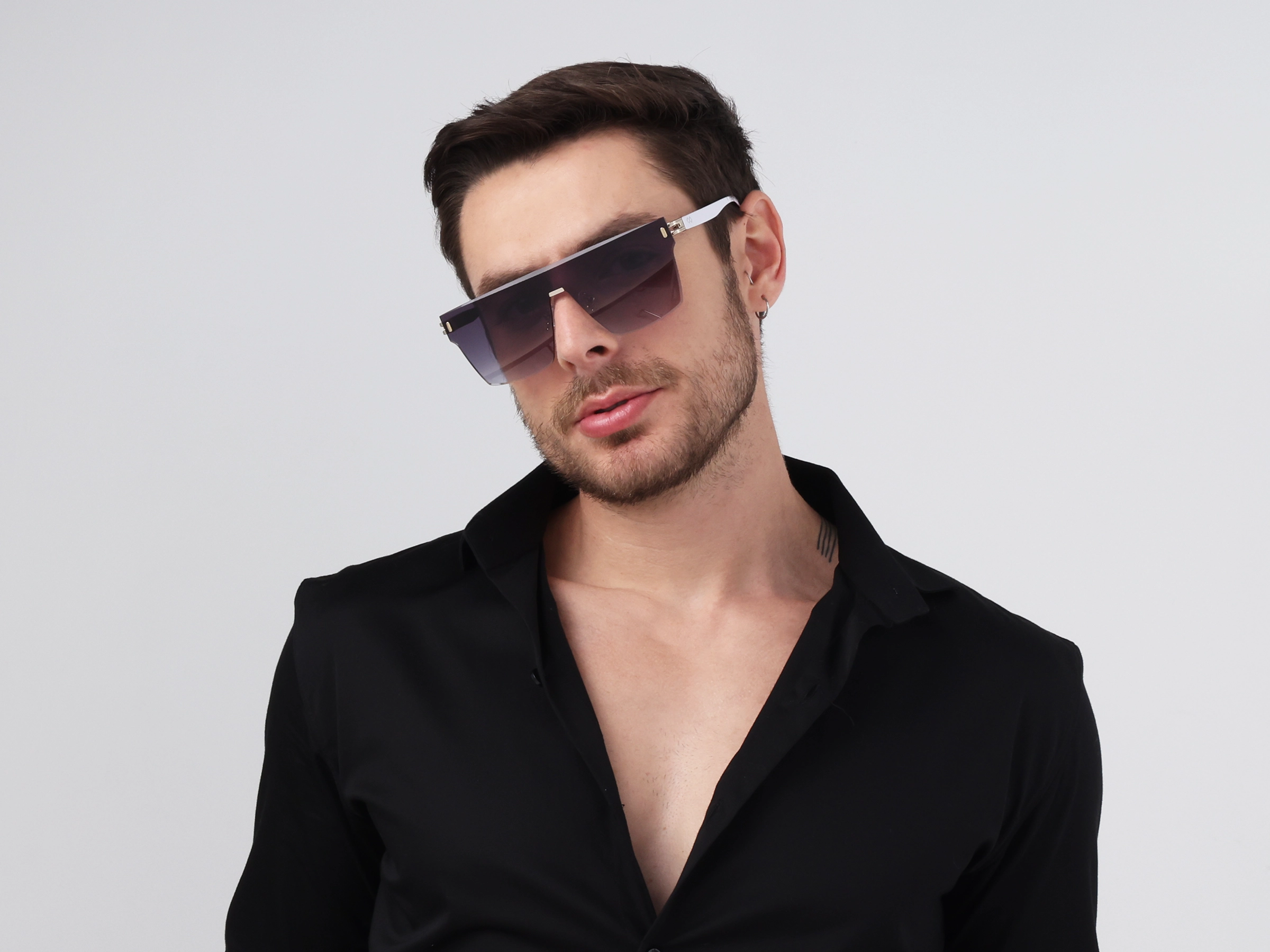 Square Grey Gradient Tint Sunglasses