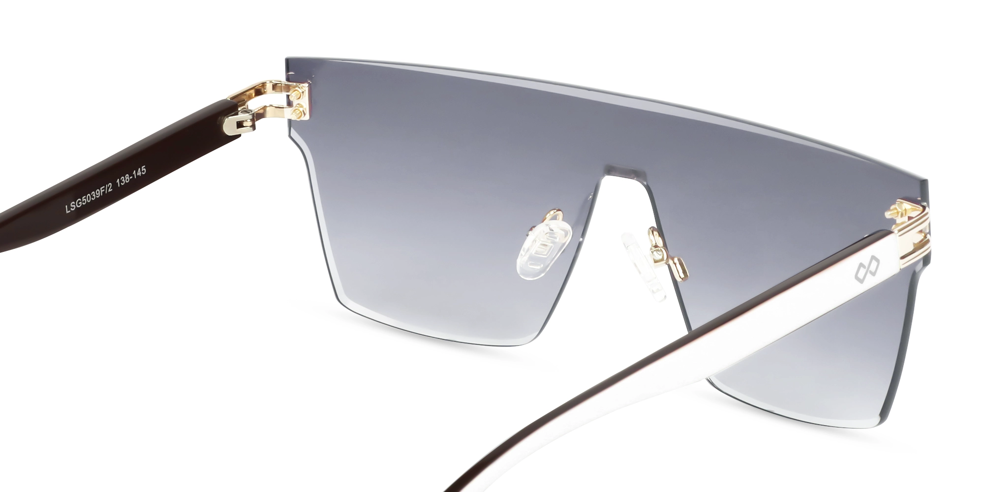 Square Grey Gradient Tint Sunglasses-5