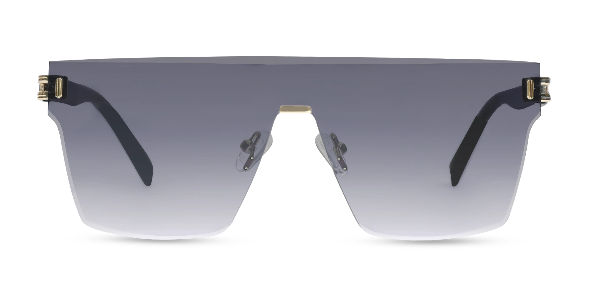 Square Grey Gradient Tint Sunglasses-1