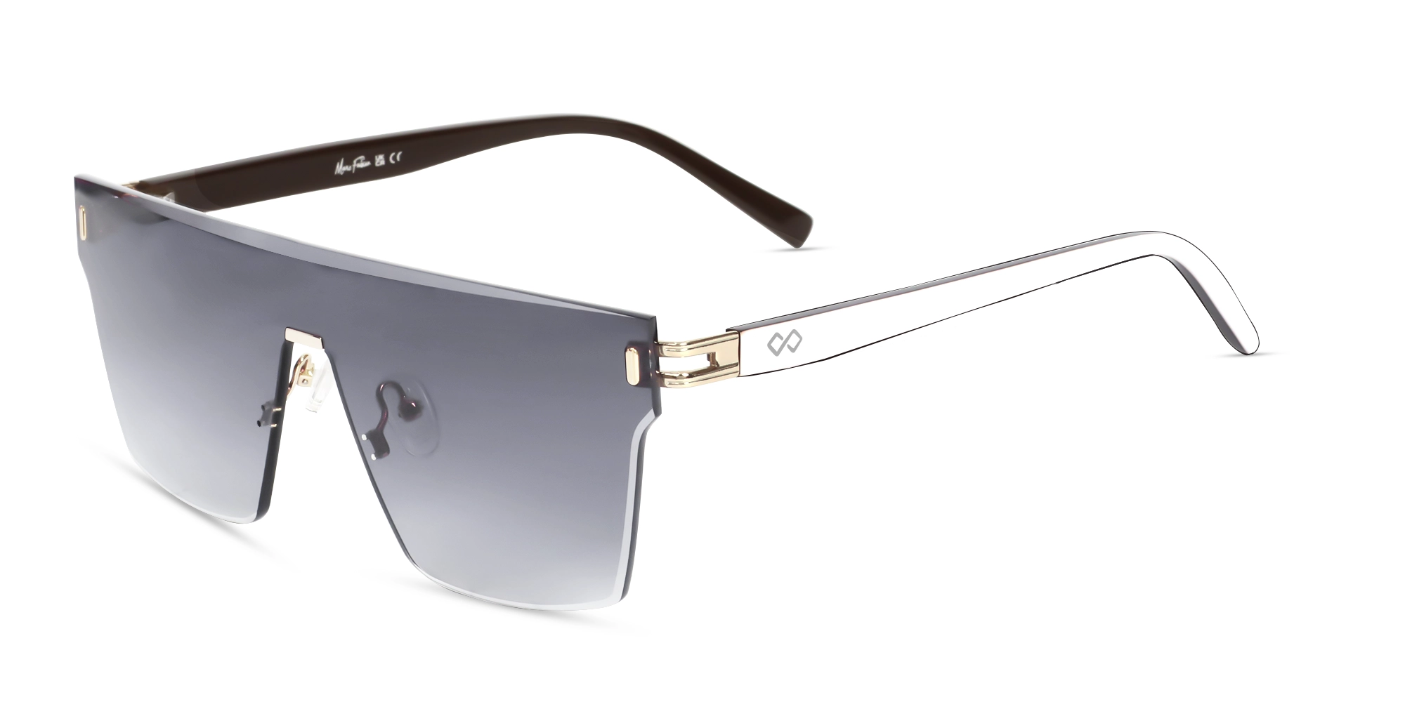 Square Grey Gradient Tint Sunglasses-3