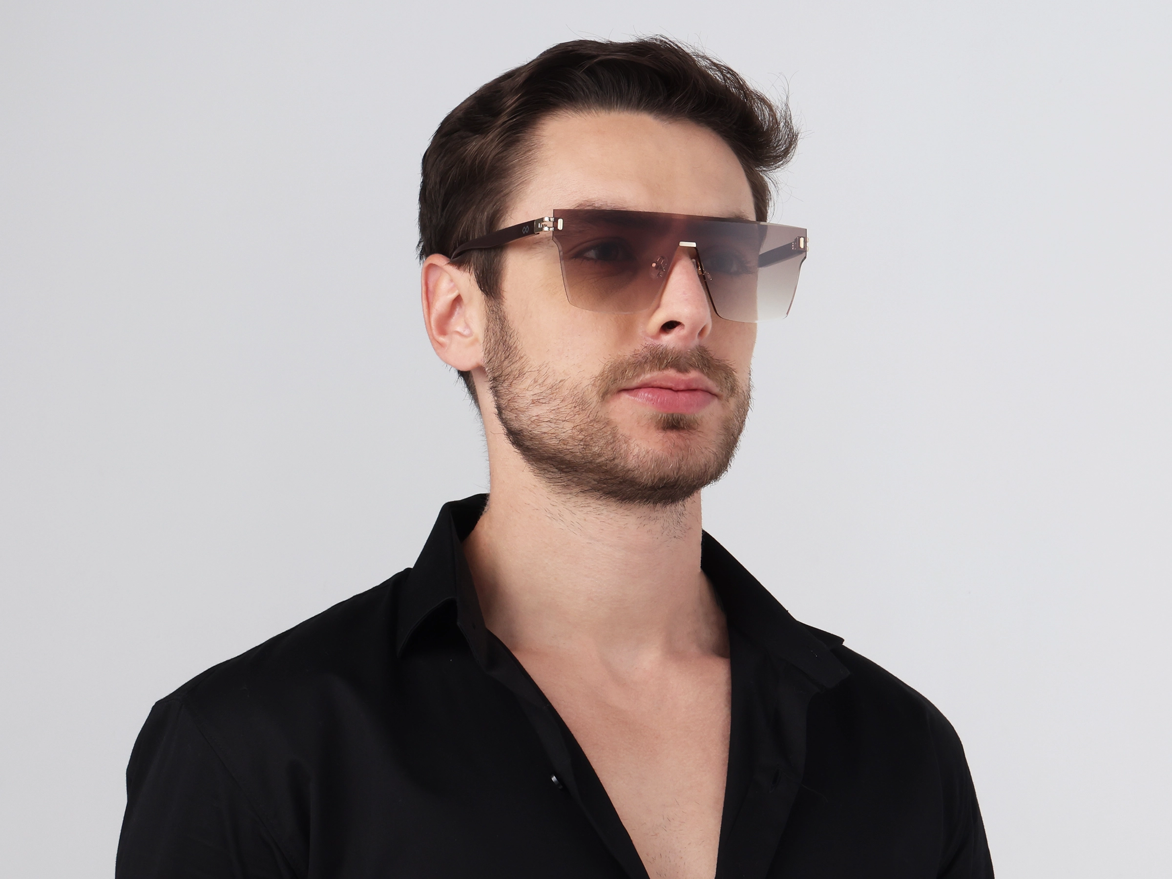Square Brown Gradient Tint Sunglasses